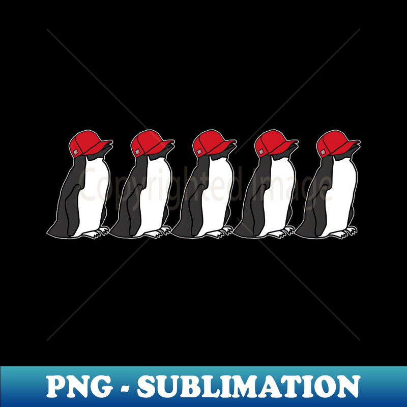 SZ-20231101-25436_Trucker Hats Red Five Penguins Graphic 2628.jpg
