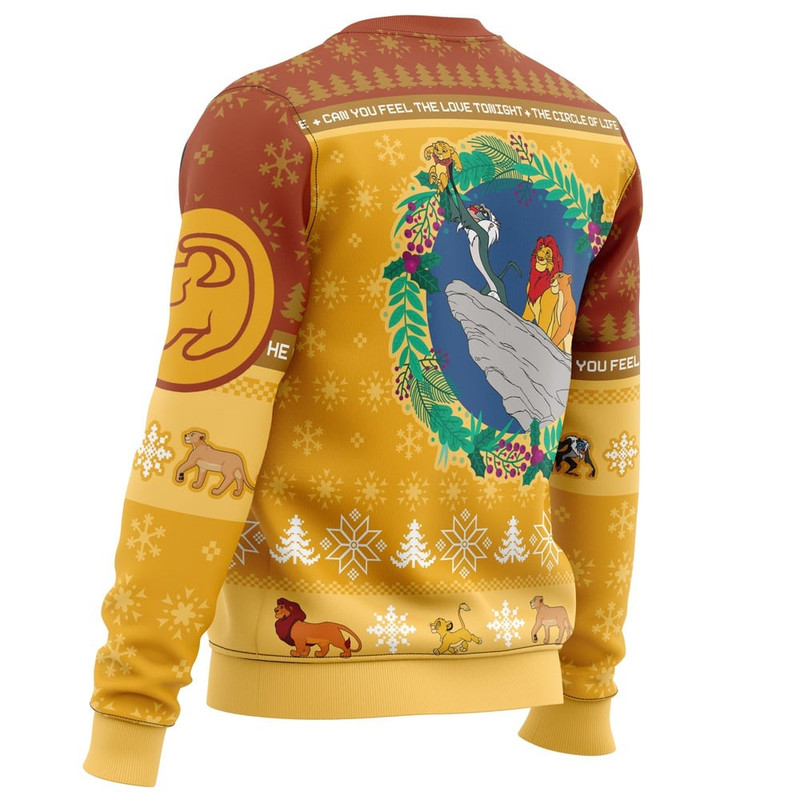Christmas The Lion King Disney All Over Print Hoodie 3D Zip Hoodie 3D Ugly Christmas Sweater 3D Fleece Hoodie