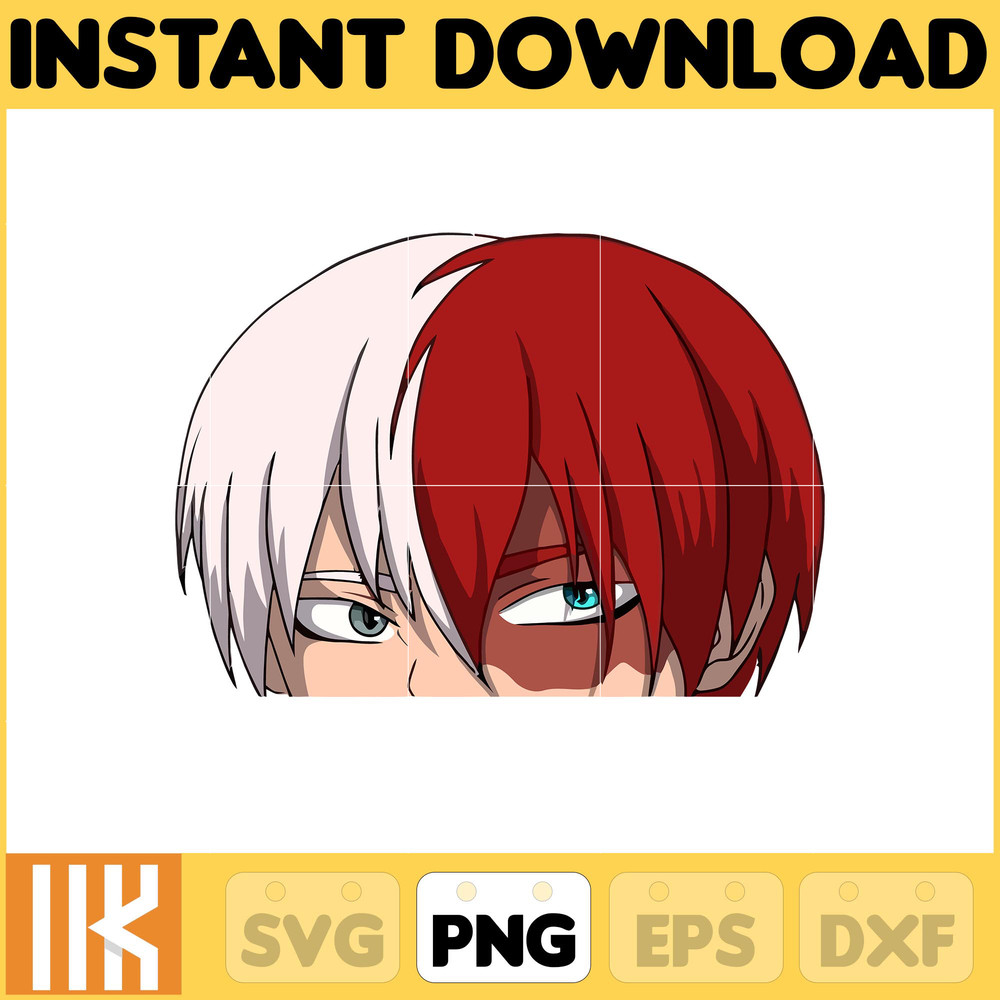 Anime Peeking Premium Graphic Design, Cute , Cool, Anime PNG, Print on Demand, Stickers, Anime Peeker (55).jpg