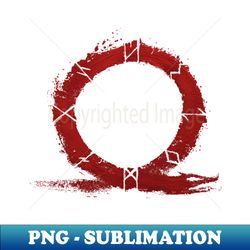 god of war ps4 - omega symbol - modern sublimation png file - unlock vibrant sublimation designs