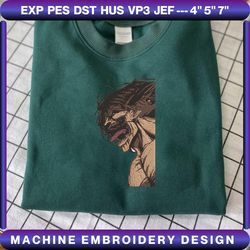anime inspired embroidery designs, machine embroidery files format dst, instant download, embroidery machine files