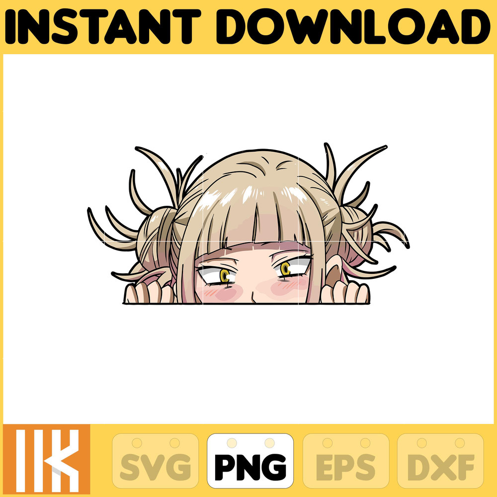 Anime Peeking Premium Graphic Design, Cute , Cool, Anime PNG, Print on Demand, Stickers, Anime Peeker (57).jpg