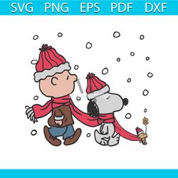 the peanuts snoopy charlie christmas vibe svg cricut files