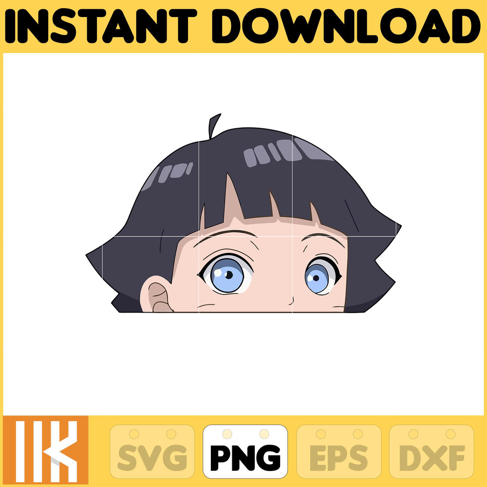 Anime Peeking Premium Graphic Design, Cute , Cool, Anime PNG, Print on Demand, Stickers, Anime Peeker (59).jpg