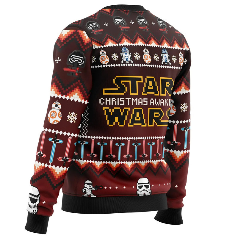 Star Wars Christmas Awakens All Over Print Hoodie 3D Zip Hoodie 3D Ugly Christmas Sweater 3D Fleece Hoodie