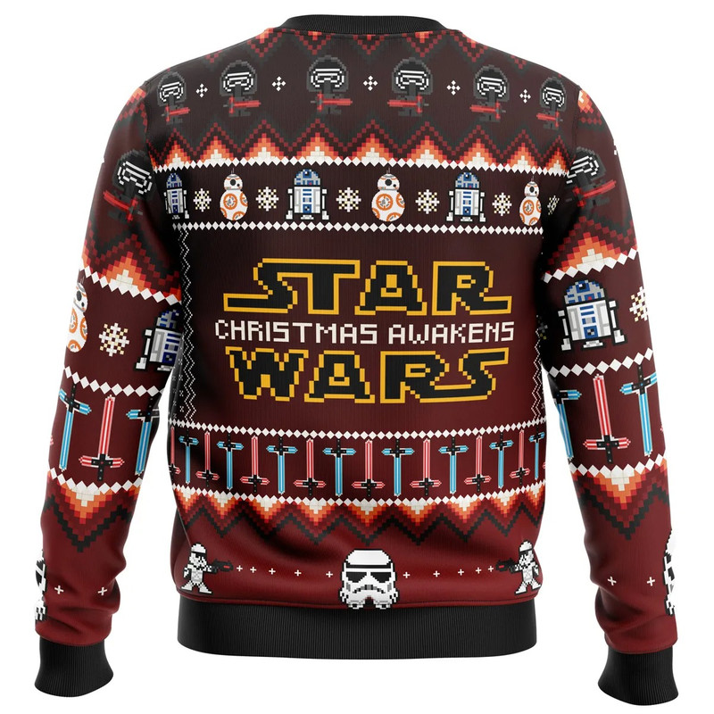 Star Wars Christmas Awakens All Over Print Hoodie 3D Zip Hoodie 3D Ugly Christmas Sweater 3D Fleece Hoodie