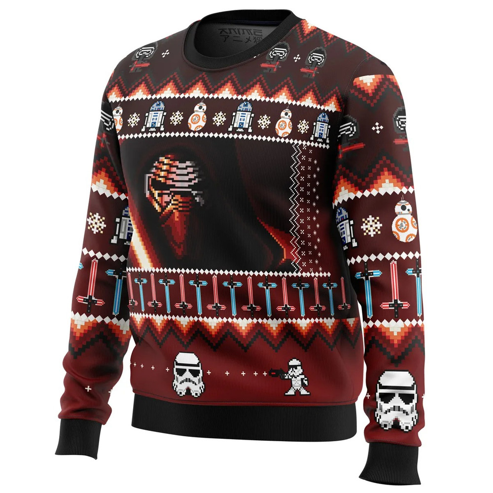 Star Wars Christmas Awakens All Over Print Hoodie 3D Zip Hoodie 3D Ugly Christmas Sweater 3D Fleece Hoodie