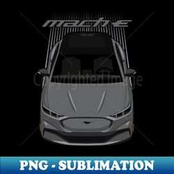 ford mustang mach e suv - gray - vintage sublimation png download - create with confidence