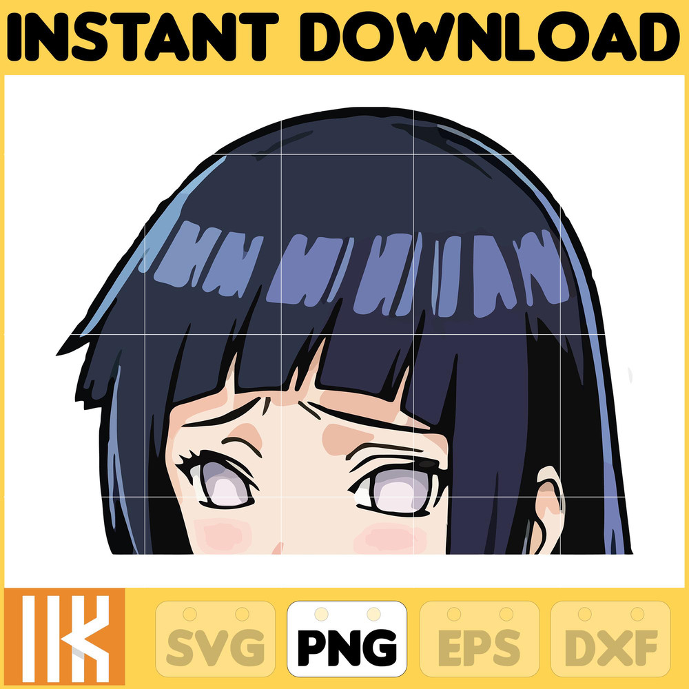 Anime Peeking Premium Graphic Design, Cute , Cool, Anime PNG, Print on Demand, Stickers, Anime Peeker (60).jpg