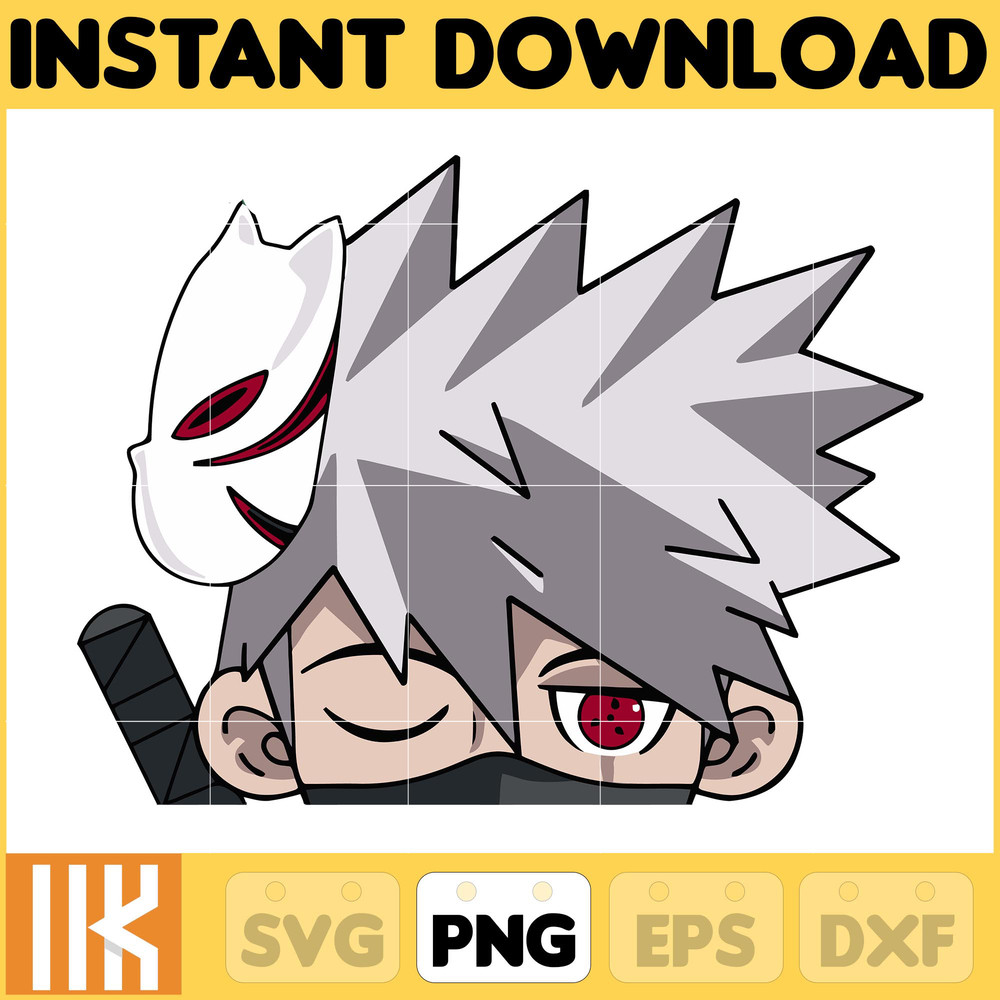 Anime Peeking Premium Graphic Design, Cute , Cool, Anime PNG, Print on Demand, Stickers, Anime Peeker (64).jpg