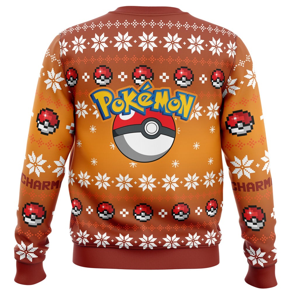 Christmas Charmander Pokemon All Over Print Hoodie 3D Zip Hoodie 3D Ugly Christmas Sweater 3D Fleece Hoodie