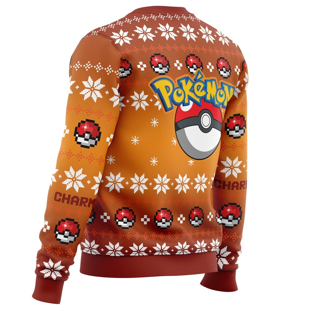 Christmas Charmander Pokemon All Over Print Hoodie 3D Zip Hoodie 3D Ugly Christmas Sweater 3D Fleece Hoodie
