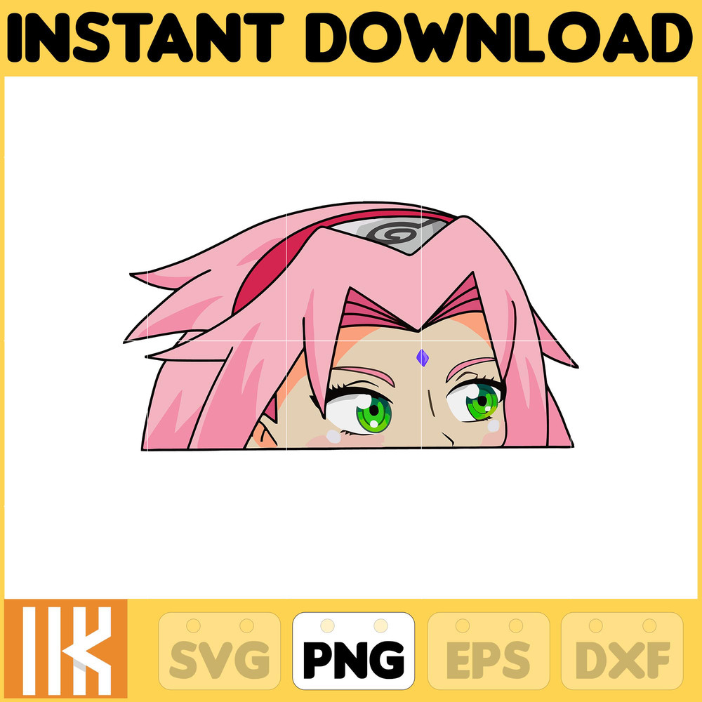 Anime Peeking Premium Graphic Design, Cute , Cool, Anime PNG, Print on Demand, Stickers, Anime Peeker (67).jpg