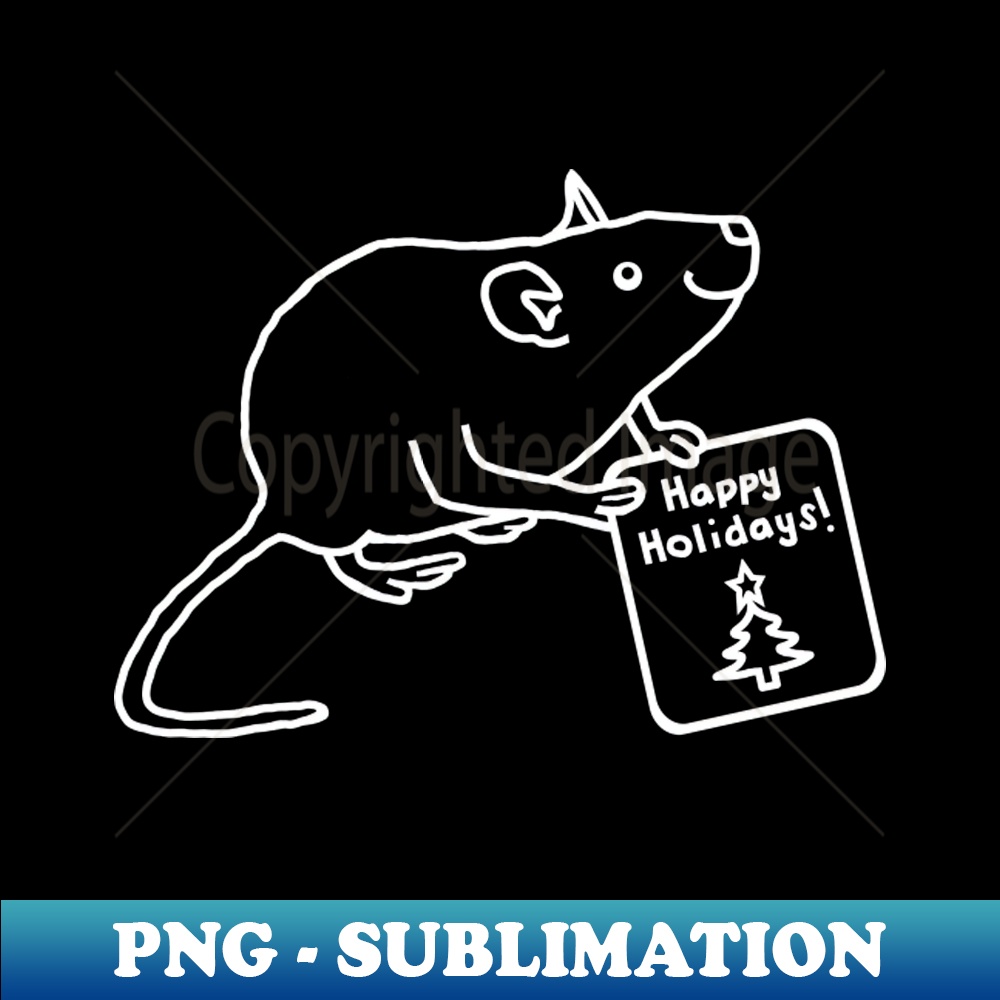 UN-20231101-26943_White Line Cute Christmas Rat says Happy Holidays 9141.jpg