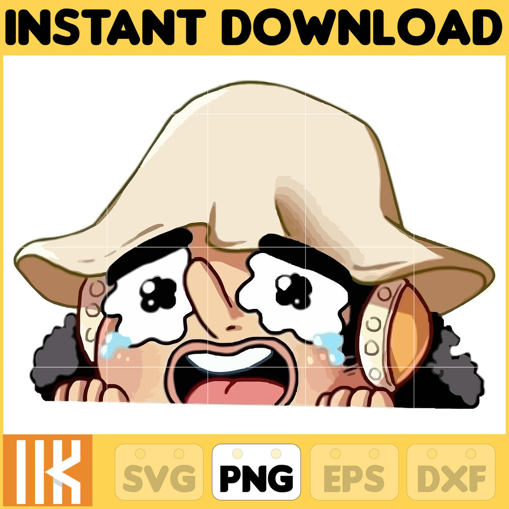 Anime Peeking Premium Graphic Design, Cute , Cool, Anime PNG, Print on Demand, Stickers, Anime Peeker (80).jpg