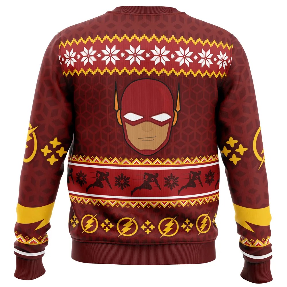 Fast Christmas The Flash DC Comics All Over Print Hoodie 3D Zip Hoodie 3D Ugly Christmas Sweater 3D Fleece Hoodie