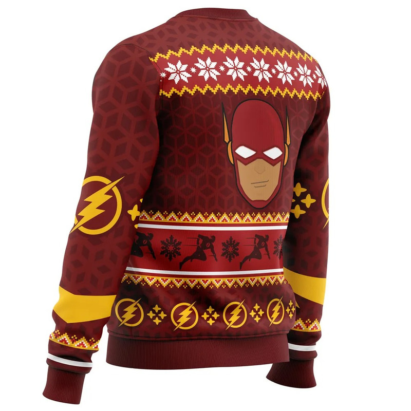Fast Christmas The Flash DC Comics All Over Print Hoodie 3D Zip Hoodie 3D Ugly Christmas Sweater 3D Fleece Hoodie