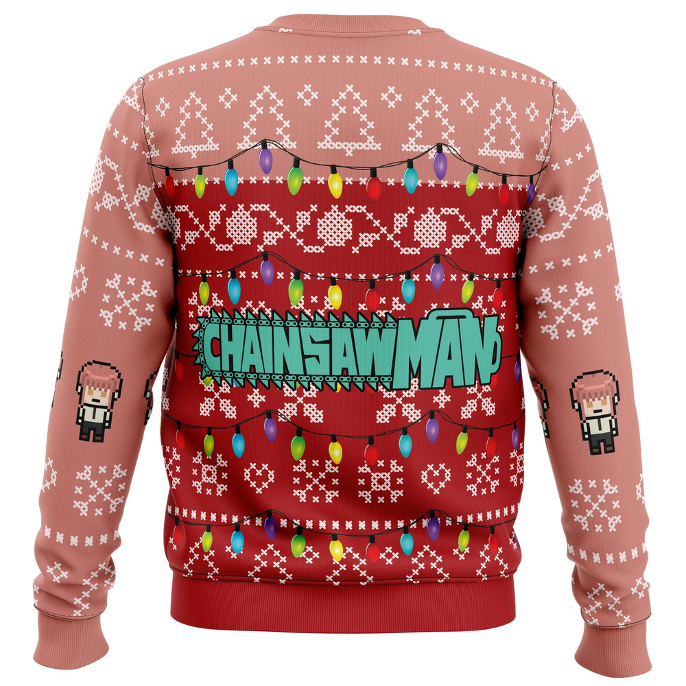 Makima Chainsaw Man All Over Print Hoodie 3D Zip Hoodie 3D Ugly Christmas Sweater 3D Fleece Hoodie