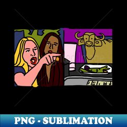 woman yelling happy new year of the ox - png transparent sublimation file - revolutionize your designs