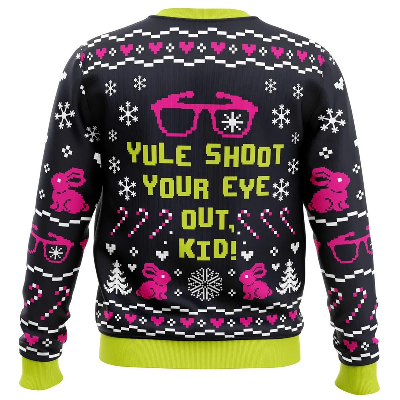 Yule Shoot Your Eye Out A Christmas Story All Over Print Hoodie 3D Zip Hoodie 3D Ugly Christmas Sweater 3D Fleece Hoodie