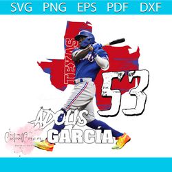 vintage 90s adolis garcia 53 texas rangers png download