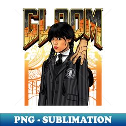 Wednesday Addams Doom Gloom - Decorative Sublimation PNG File - Perfect for Creative Projects