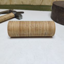 Knife handle made of natural birch bark