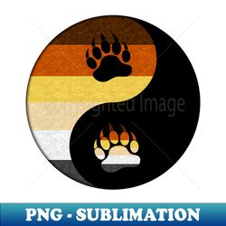 gay bear pride yin and yang symbol in pride flag colors - artistic sublimation digital file - defying the norms