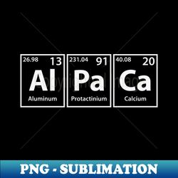 alpaca al-pa-ca periodic elements spelling - aesthetic sublimation digital file - bold & eye-catching