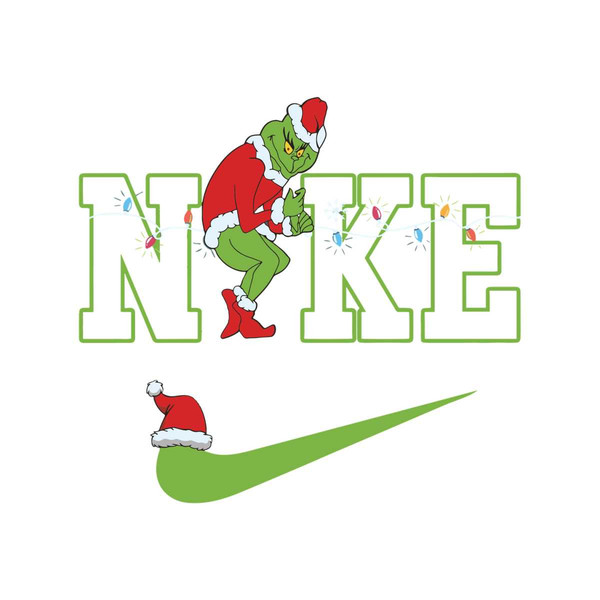 Funny Nike Logo Grinch Christmas SVG Cutting Digital File - Inspire Uplift