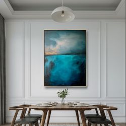 Painting on canvas original landscape -Seascape Abstract Wall Art