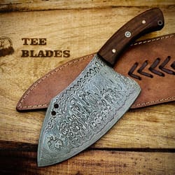 cleaver | serbian chef knife damascus steel | damascus meat cleaver |birthday
