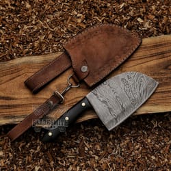 cleaver | serbian chef knife damascus steel | damascus meat cleaver | birthday gift