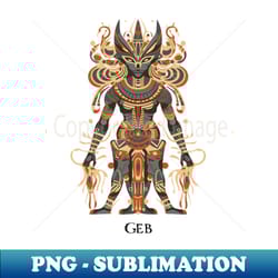 geb - egyptian god of the earth and fertility - illustration of an african god - elegant sublimation png download - vibrant and eye-catching typography