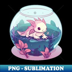 Axolotl in a Fishbowl - Premium Sublimation Digital Download - Bold & Eye-catching