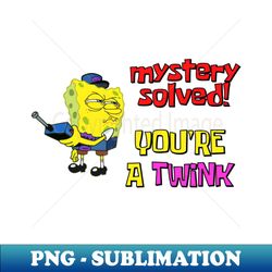 mystery solved youre a twink - funny gay meme - stylish sublimation digital download - bold & eye-catching