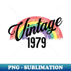 Vintage 1979 - Modern Sublimation PNG File - Bold & Eye-catching