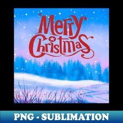 Merry Christmas Landscape Card - Professional Sublimation Digital Download - Defying the Norms