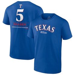 corey seager texas rangers 2023 american league champions t-shirt png
