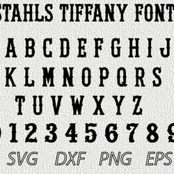 stahls tiffany font svg png jpeg dxf digital cut vector files for silhouette studio cricut design
