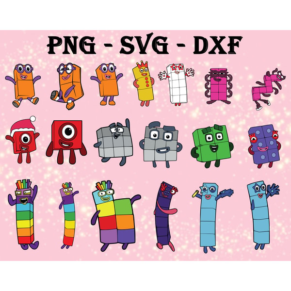 Numberblocks 600 Numberblocks SVG, Bundles Numberblocks SVG, PNG,DXF, PDF, JP - Inspire ...