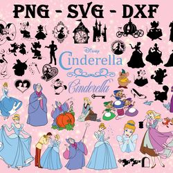 cinderella svg, bundles disney pricess svg, png,dxf, pdf, jpg...