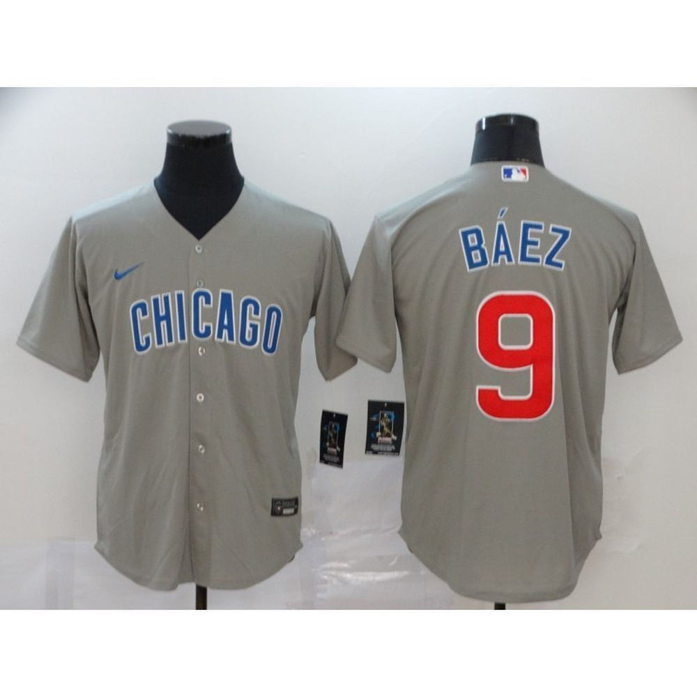 Chicago Cubs Javier Baez Gray Game Jersey.jpg