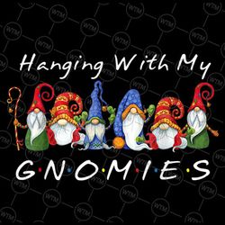 hanging with my gnomies png, christmas hat gnome png, christmas gnome png, christmas sublimation digital download