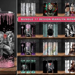 bundle 17 design marilyn monroe, tumbler bundle design, sublimation tumbler bundle, 20oz skinny tumbler 38