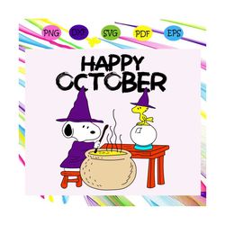 happy october svg, halloween svg, halloween gift, halloween shirt, happy halloween day, halloween svg file, halloween pa