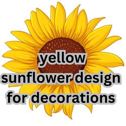 yellow sunflower bright design for decorations ,t-shirt svg design, cap svg design , svg sticker