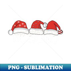 Ho Ho Ho Christmas Santa Hats - High-Quality PNG Sublimation Download - Perfect for Sublimation Art