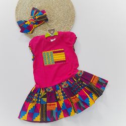 T-shirt dress for girls,  Girls clothes, Children's clothes,  African Print Dress For Girls,  Toddlers Dresses
