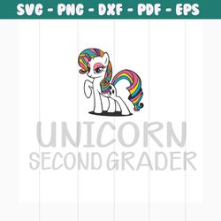 unicorn second grader svg, 100th days svg, back to school svg, unicorn svg, students svg, school svg, teachers svg, unic